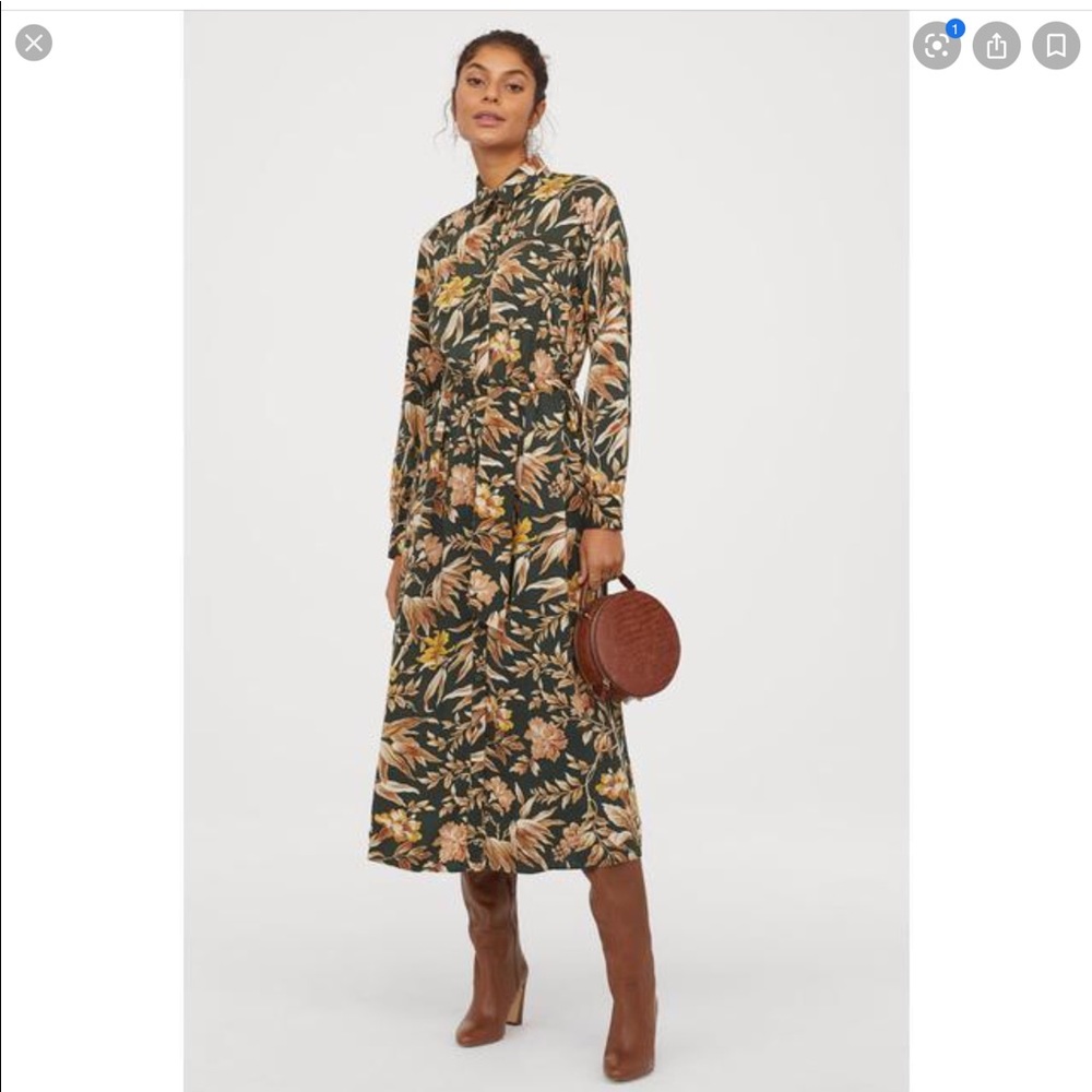 H&M midi shirt dress. Size 6.